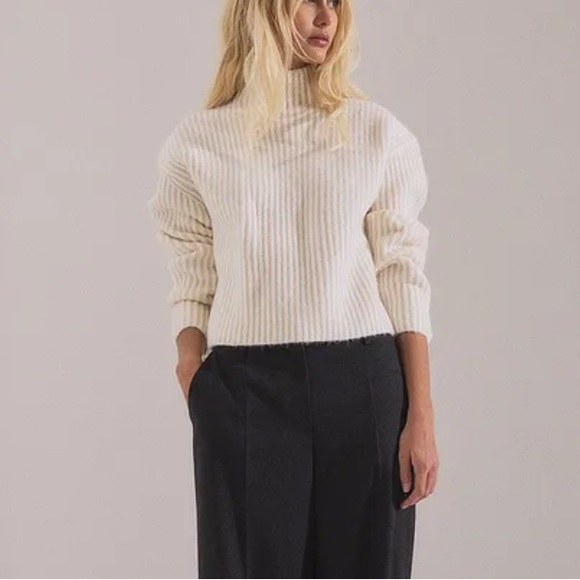 NA-KD High Neck Rib Knit Sweater - Picture 2 of 5